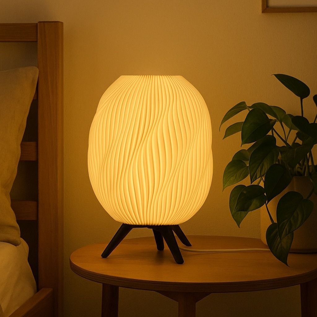 Striped Swirl Lamp
