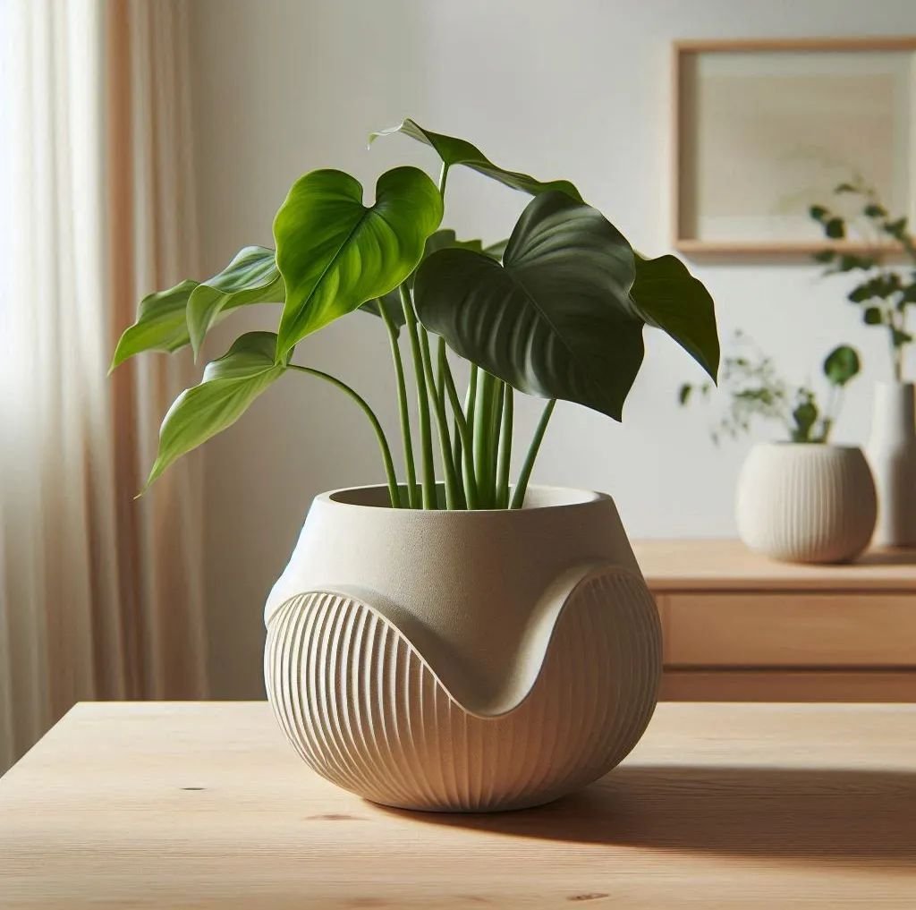 Wavy Ribbed Planter
