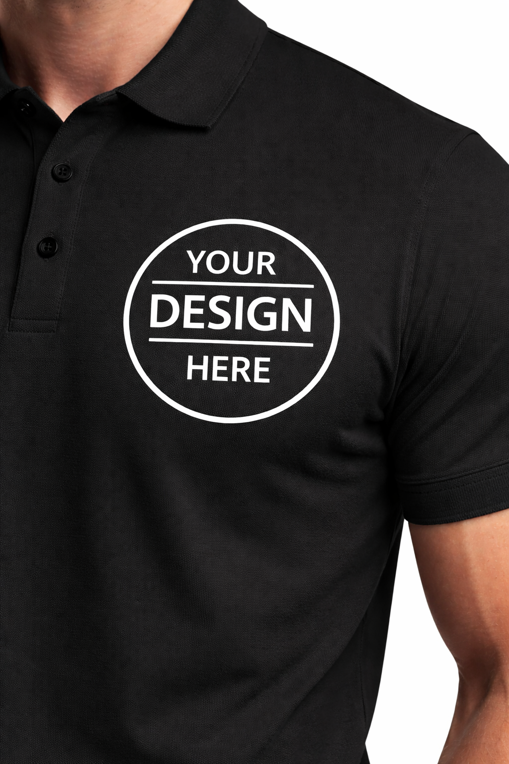Black Polo T-Shirt - Image 2