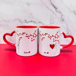 Heart Handle Mug Set