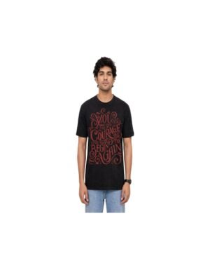 Men’s Black Typography Graphic T-Shirt